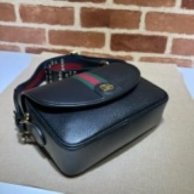 wholesale quality gucci ophidia shoulder bags 722117 black leather